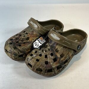 Realtree New Edge Camo Raft Clogs Youth Size 3 New NOS NWT Deadstock Outdoor